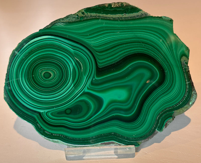 POLISHED MALACHITE SLICE